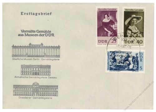 DDR 1967 FDC Mi-Nr. 1286-1291 SSt. Vermisste Gemlde