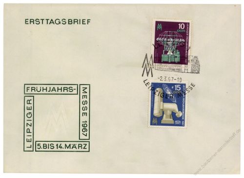 DDR 1967 FDC Mi-Nr. 1254-1255 SSt. Leipziger Frhjahrsmesse