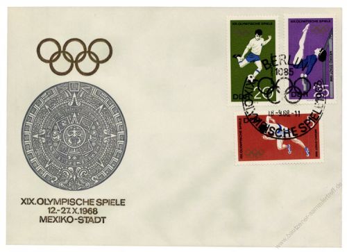 DDR 1968 FDC Mi-Nr. 1404-1409 SSt. Olympische Sommerspiele