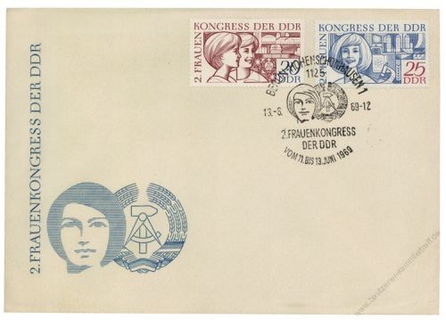 DDR 1969 FDC Mi-Nr. 1474-1475 SSt. Nationaler Frauenkongress