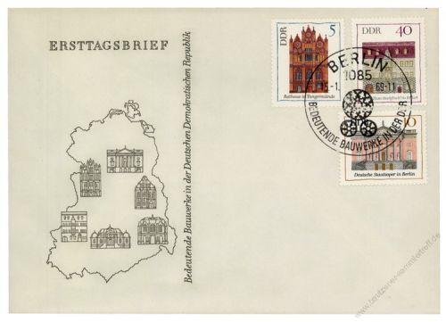 DDR 1969 FDC Mi-Nr. 1434-1439 SSt. Bedeutende Bauwerke