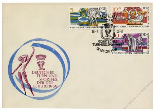 DDR 1969 FDC Mi-Nr. 1483-1488 SSt. Deutsches Turn- und Sportfest