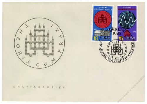 DDR 1969 FDC Mi-Nr. 1519-1520 SSt. 550 Jahre Universitt Rostock