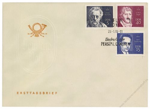 DDR 1970 FDC Mi-Nr. 1534-1539 SSt. Berhmte Persnlichkeiten