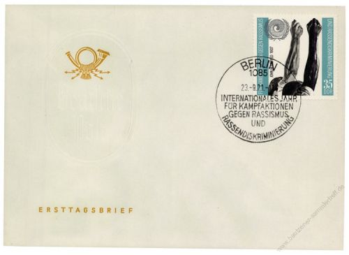 DDR 1971 FDC Mi-Nr. 1702 SSt. Internationales Jahr gegen Rassismus