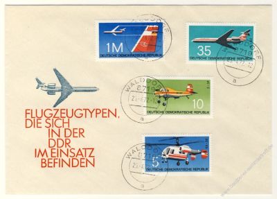 DDR 1972 FDC Mi-Nr. 1749-1752 ESt. Flugzeuge
