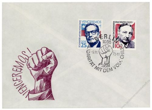 DDR 1973 FDC Mi-Nr. 1890-1891 SSt. Solidaritt mit dem chilenischen Volk