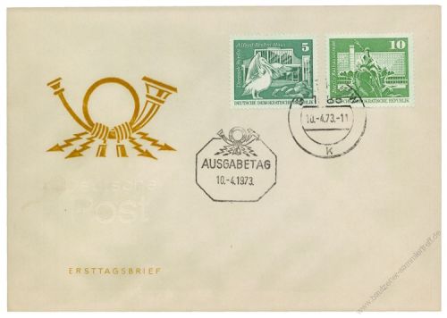 DDR 1973 FDC Mi-Nr. 1842-1843 ESt. Aufbau in der DDR