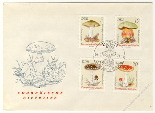 DDR 1974 FDC Mi-Nr. 1933-1940 SSt. Europische Giftpilze