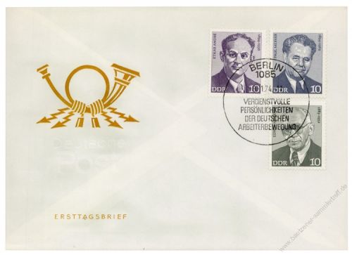 DDR 1974 FDC Mi-Nr. 1907-1917 SSt. Persnlichkeiten der deutschen Arbeiterbewegung