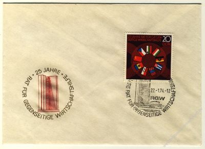 DDR 1974 FDC Mi-Nr. 1918 SSt. 25 Jahre Rat fr Gegenseitige Wirtschaftshilfe