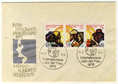 DDR 1975 FDC Mi-Nr. 2019-2021 (ZD) SSt. Internationales Jahr der Frau