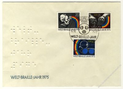 DDR 1975 FDC Mi-Nr. 2090-2092 SSt. Welt-Braille-Jahr