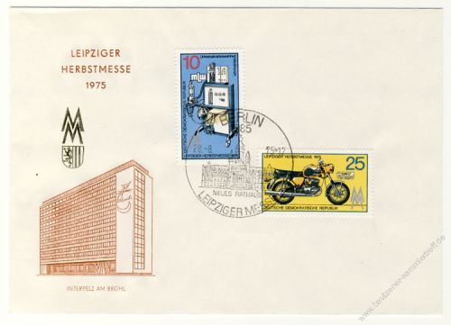 DDR 1975 FDC Mi-Nr. 2076-2077 SSt. Leipziger Herbstmesse