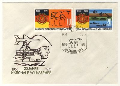 DDR 1976 FDC Mi-Nr. 2116-2117 SSt. 20 Jahre Nationale Volksarmee