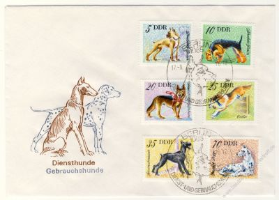 DDR 1976 FDC Mi-Nr. 2155-2160 SSt. Hunderassen