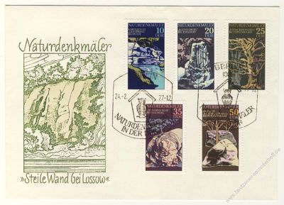 DDR 1977 FDC Mi-Nr. 2203-2207 SSt. Naturdenkmler