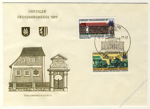 DDR 1977 FDC Mi-Nr. 2208-2209 SSt. Leipziger Frhjahrsmesse