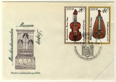 DDR 1979 FDC Mi-Nr. 2445-2448 SSt. 50 Jahre Musikinstrumenten-Museum Leipzig