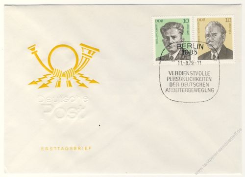 DDR 1979 FDC Mi-Nr. 2454-2457 SSt. Persnlichkeiten der deutschen Arbeiterbewegung