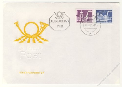 DDR 1981 FDC Mi-Nr. 2649-2650 ESt. Aufbau in der DDR