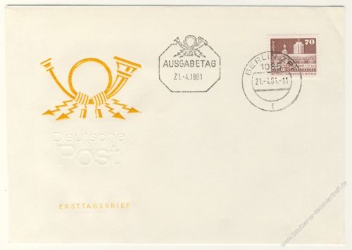 DDR 1981 FDC Mi-Nr. 2602 ESt. Aufbau in der DDR