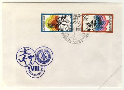 DDR 1981 FDC Mi-Nr. 2617-2618 SSt. Kinder- und Jugendspartakiade