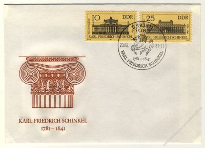 DDR 1981 FDC Mi-Nr. 2619-2620 SSt. 200. Geburtstag von Karl Friedrich Schinkel