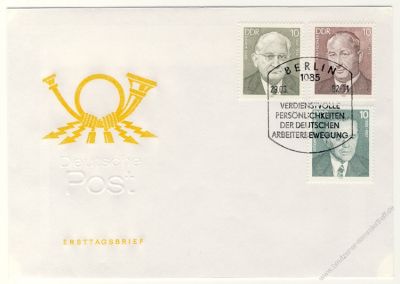 DDR 1982 FDC Mi-Nr. 2686-2690 SSt. Persnlichkeiten der deutschen Arbeiterbewegung