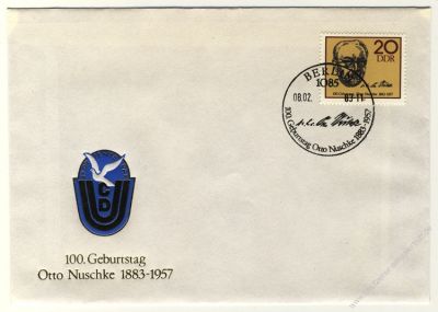 DDR 1983 FDC Mi-Nr. 2774 SSt. 100. Geburtstag von Otto Nuschke