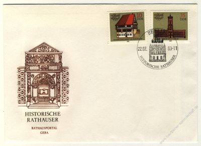 DDR 1983 FDC Mi-Nr. 2775-2778 SSt. Historische Rathuser