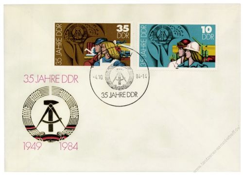 DDR 1984 FDC Mi-Nr. 2898-2901 SSt. 35 Jahre Deutsche Demokratische Republik