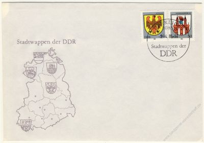 DDR 1985 FDC Mi-Nr. 2934-2938 SSt. Stadtwappen