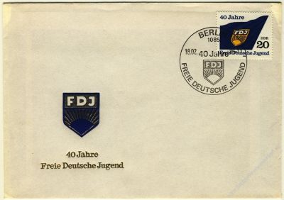 DDR 1986 FDC Mi-Nr. 3002 SSt. 40 Jahre Freie Deutsche Jugend