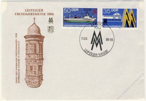 DDR 1986 FDC Mi-Nr. 3003-3004 SSt. Leipziger Frhjahrsmesse