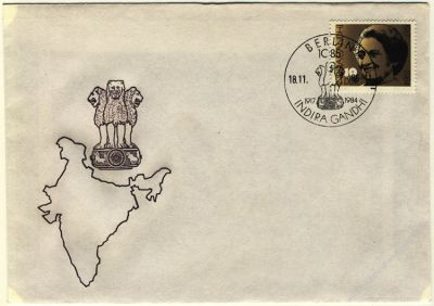 DDR 1986 FDC Mi-Nr. 3056 SSt. 69. Geburtstag von Indira Gandhi