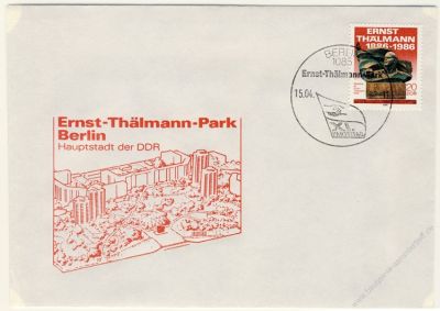 DDR 1986 FDC Mi-Nr. 3014 SSt. bergabe des Ernst-Thlmann-Parks