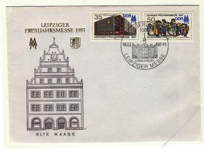 DDR 1987 FDC Mi-Nr. 3080-3081 SSt. Leipziger Frhjahrsmesse