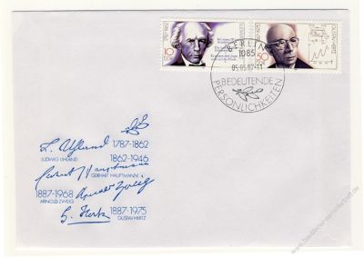 DDR 1987 FDC Mi-Nr. 3091-3094 SSt. Bedeutende Persnlichkeiten