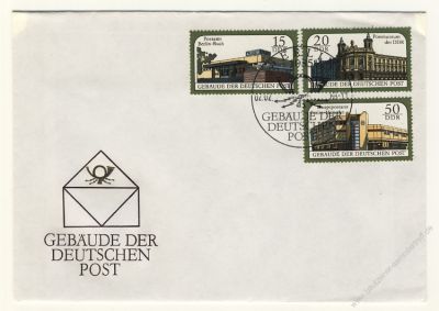 DDR 1988 FDC Mi-Nr. 3145-3147 SSt. Gebude der Deutschen Post