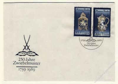 DDR 1989 FDC Mi-Nr. 3241I-3244I SSt. Meiner Porzellan