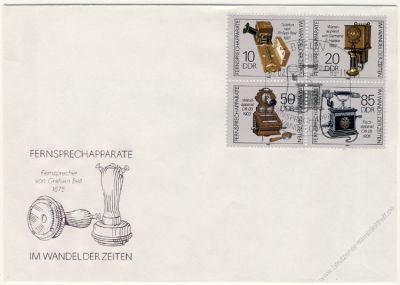 DDR 1989 FDC Mi-Nr. 3226-3229 (ZD) SSt. Fernsprechapparate im Wandel der Zeiten