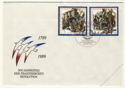 DDR 1989 FDC Mi-Nr. 3258-3260 SSt. 200. Jahrestag der Franzsischen Revolution