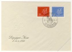 DDR 1958 FDC Mi-Nr. 618-619 SSt. Leipziger Frhjahrsmesse