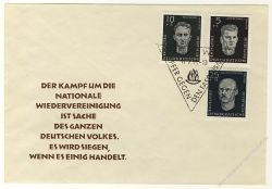 DDR 1958 FDC Mi-Nr. 635-639 SSt. Nationale Gedenksttten