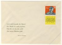 DDR 1959 FDC Mi-Nr. 732 (ZD) ESt. 1. Todestag von Johannes Robert Becher