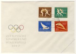 DDR 1960 FDC Mi-Nr. 746-749 ESt. Olympische Sommer- und Winterspiele