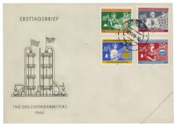 DDR 1960 FDC Mi-Nr. 800-803 ESt. Tag des Chemiearbeiters