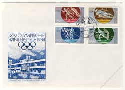 DDR 1983 FDC Mi-Nr. 2839-2842 ESt. Olympische Winterspiele 1984 in Sarajevo