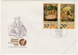 DDR 1989 FDC Mi-Nr. 3269-3273 SSt. 500. Geburtstag von Thomas Mntzer